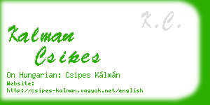 kalman csipes business card