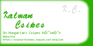 kalman csipes business card